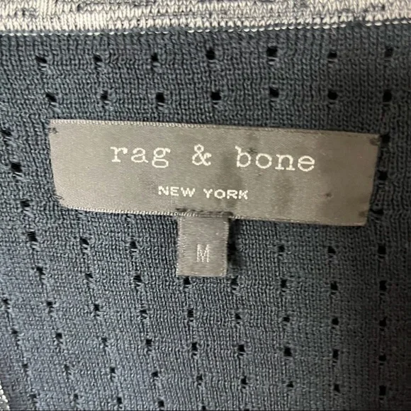 rag & bone Ariana Perforated Split Back Sweater Pullover Size Medium - Picture 9 of 11